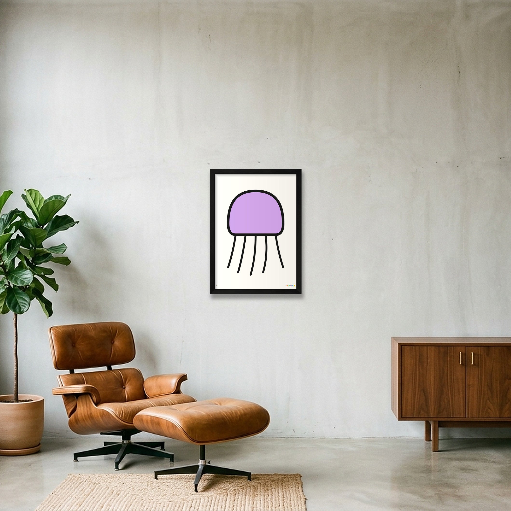 The Orbit Jellyfish — A3 (30×42cm, 12×17") Black Frame