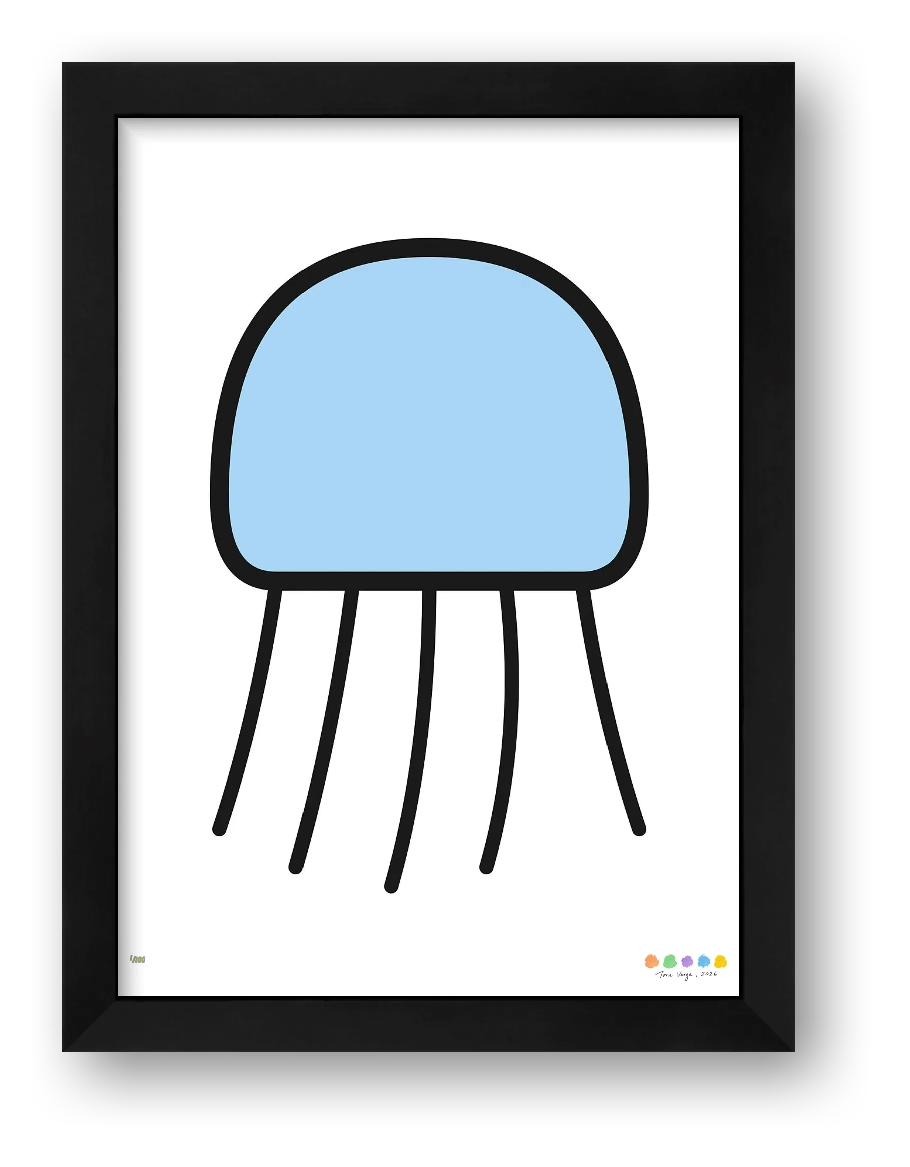 The Moss Jellyfish — framed