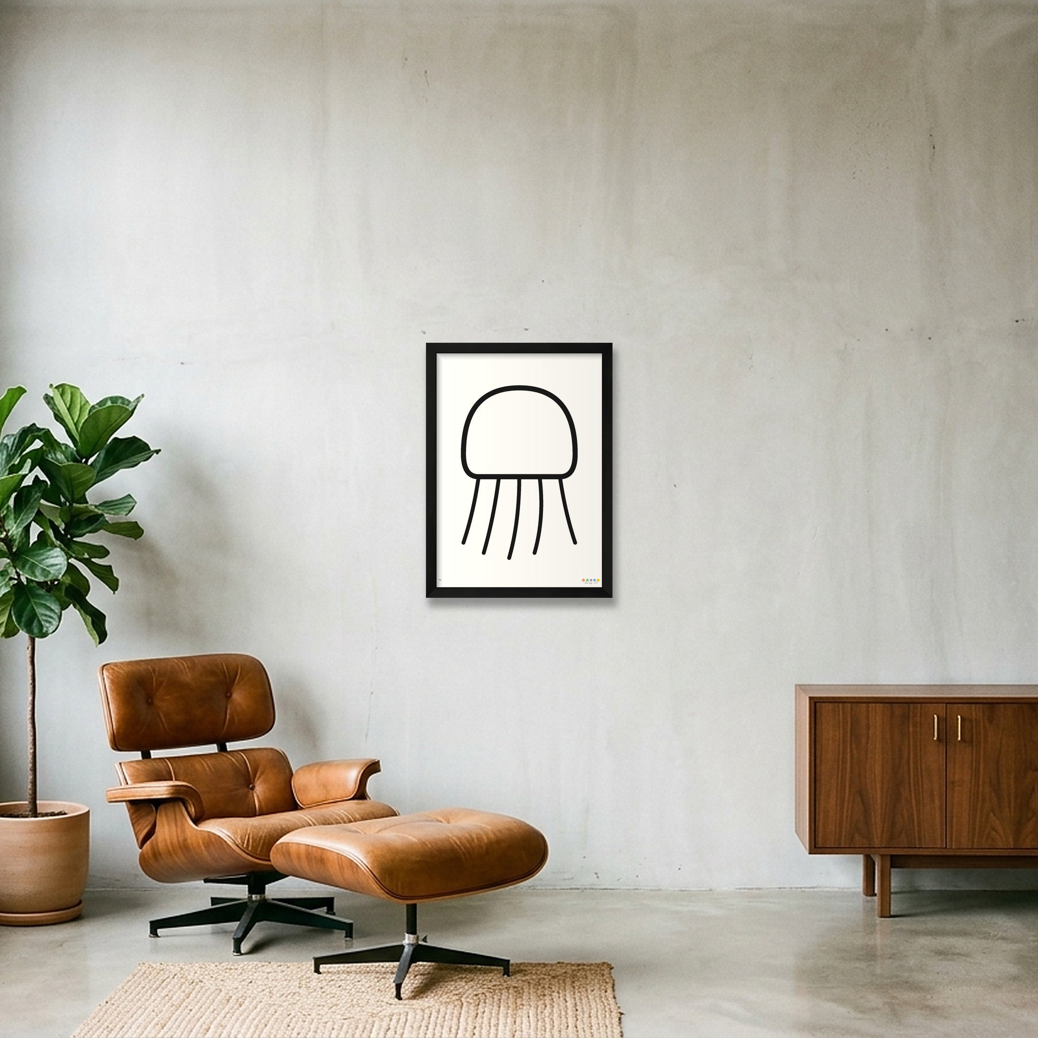 The Nimbus Jellyfish — A3 (30×42cm, 12×17") Black Frame