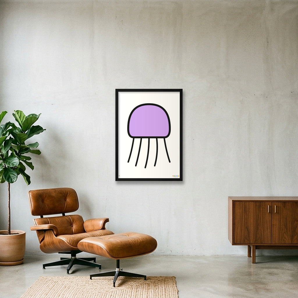 The Orbit Jellyfish — 42×59cm, 17×23" Black Frame