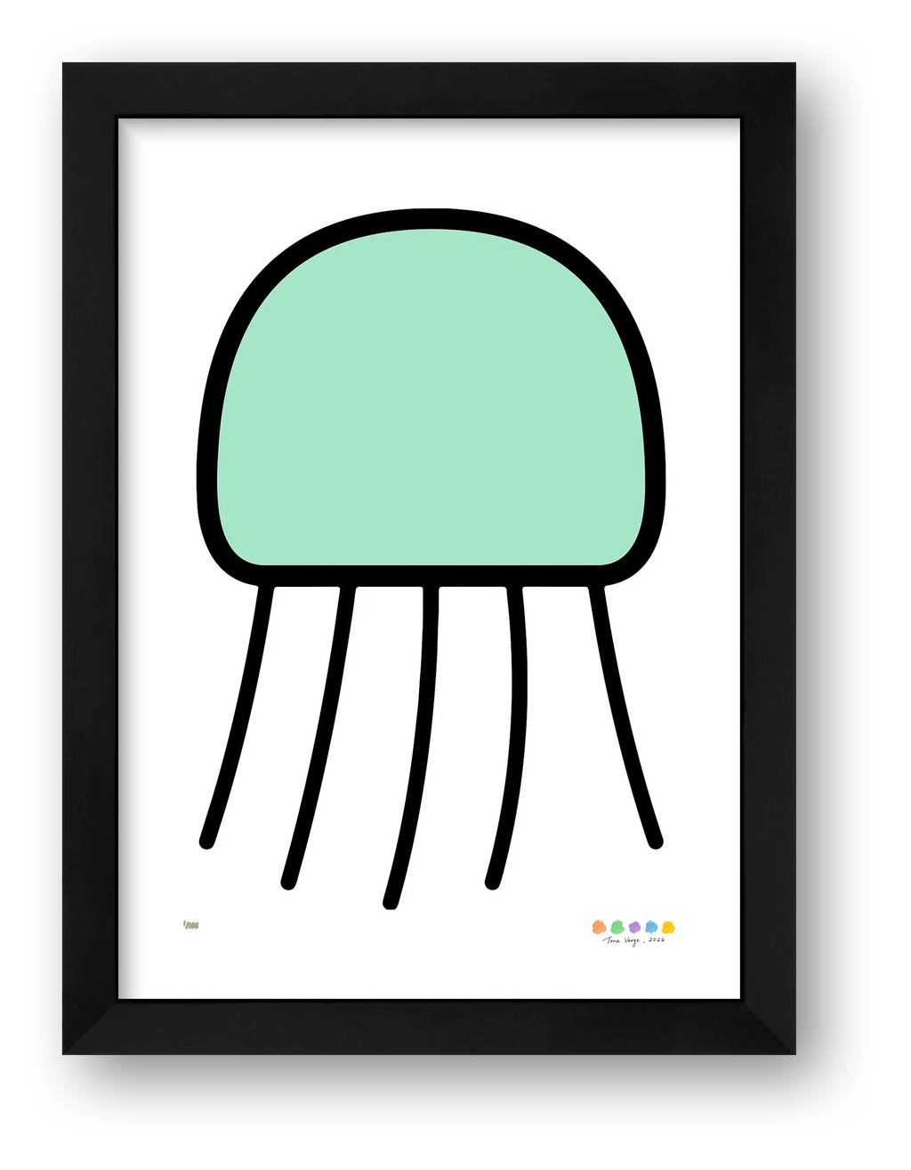 The Forest Jellyfish, framed