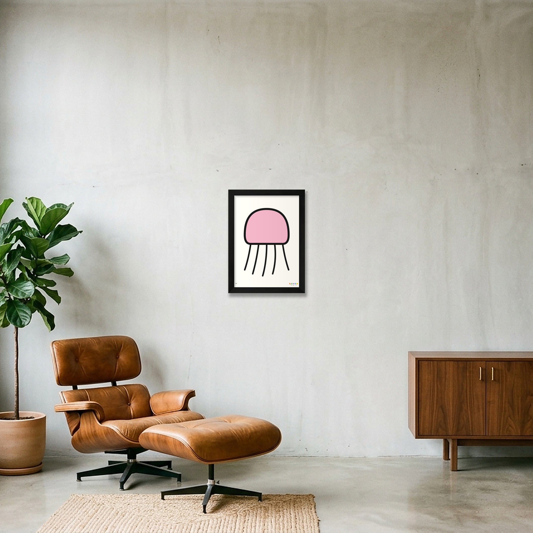 The Signal Jellyfish — A4 (21×30cm, 8×12") Black Frame