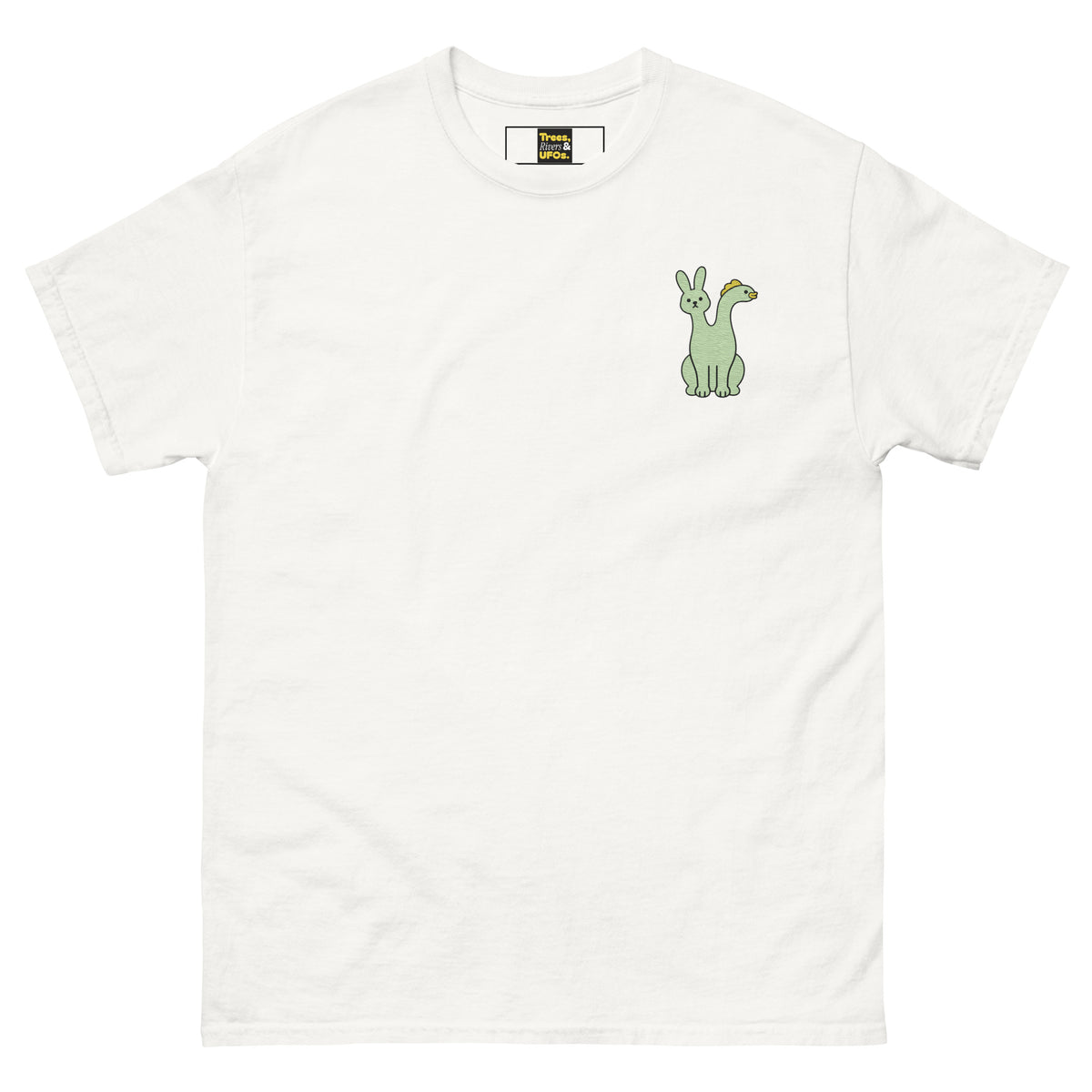 Fabbit Tee, white front product mockup